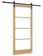 vidaXL Csúszó ajtó ORKDAL Természetes és fekete 93 x 202 cm