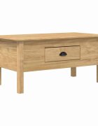vidaXL Dohányzóasztal BODO Méz barna 100 x 55 x 46 cm Szerelt Fa