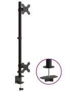 vidaXL dupla fekete acél monitorállvány VESA 75/100 mm