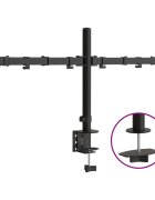 vidaXL dupla fekete acél monitorállvány VESA 75/100 mm