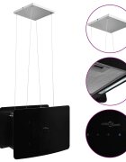 vidaXL edzett üveg LCD érintőképernyős sziget páraelszívó