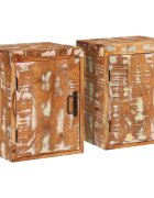 vidaXL Éjjeli asztal 2 db Barna 35 x 33 x 48 cm