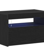 vidaXL Éjjeliszekrény Fekete tölgy 60 x 35 x 40 cm Szerelt Fa