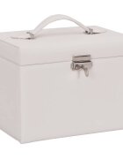 vidaXL ékszerdoboz 4 rétegű tükörrel zárható fehér 225x175x165 cm