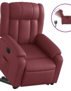 vidaXL elektromos bordó műbőr felállást segítő dönthető fotel