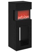 vidaXL Elektromos kandalló Fekete Tölgy 35 x 30 x 86 cm Szerelt fa