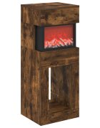 vidaXL Elektromos kandalló Füstös Tölgy 35 x 30 x 86 cm Szerelt fa