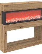 vidaXL Elektromos kandalló Kézműves Tölgy 102 x 30 x 94 cm Szerelt fa
