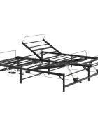 vidaXL Elektromosan Állítható Ágykeret Fekete 200 x 200 cm Acél