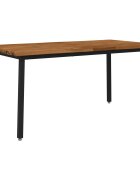 vidaXL Élő élű étkezőasztal 140 x 90 x 75 cm Tömör Akácfa Természetes