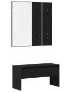 vidaXL Előszoba bútorkészlet 4 db Fekete tölgy 80 x 305 x 40 cm