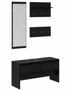 vidaXL Előszoba bútorkészlet 4 db Fekete tölgy 90 x 31 x 465 cm