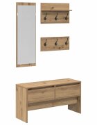 vidaXL Előszoba bútorkészlet 4 db Művészi tölgy 90 x 31 x 465 cm