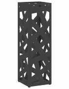 vidaXL Esőernyő állvány tárolóval Fekete 155 x 155 x 49 cm Acél