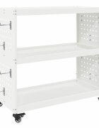 vidaXL Eszköz Kocsi Fehér 75 x 35 x 73 cm Hidegen hengerelt acél