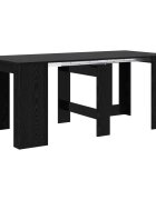 vidaXL Étkezőasztal 180 x 85 x 75 cm Szerelt Fa Fekete Tölgy