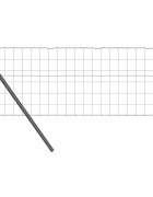 vidaXL Euro Kerítés Talaj Rögzítő 10 x 08 m PVC-bevonatos acél Szürke