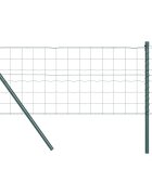 vidaXL Euro Kerítés Talaj Rögzítő 25 x 08 m PVC-bevonatos acél Zöld