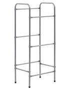 vidaXL ezüst acél tárolópolc 3 ládához 50 x 33 x 116 cm