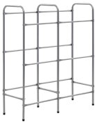 vidaXL ezüstszínű acél tárolópolc 6 ládához 96 x 33 x 116 cm