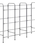 vidaXL ezüstszínű acél tárolópolc 9 ládához 145 x 33 x 116 cm