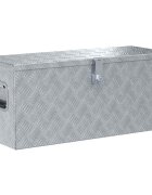 vidaXL ezüstszínű alumíniumdoboz 80 x 30 x 35 cm