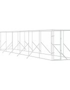 vidaXL ezüstszínű kültéri horganyzott acél kutyakennel 2 x 14 x 2 m