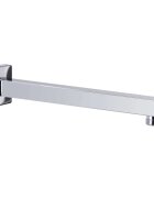 vidaXL ezüstszínű négyszögletes rozsdamentes acél zuhanytartókar 30 cm