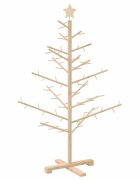 vidaXL Fából készült Karácsonyfa KOTKA 125 cm Bambusz és tömör fenyőfa