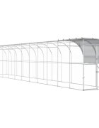 vidaXL Falat támasztó tyúkól Ezüst 1200 x 100 x 215 cm