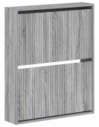 vidaXL Fali Cipőtartó ARNHEM 71 x 17 x 86 cm Szerelt Fa Szürke Sonoma