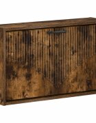 vidaXL Fali Cipőtartó HOORN 71 x 17 x 43 cm Szerelt Fa Füstös Tölgy