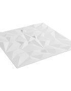 vidaXL Fali panelek 12 db 50 x 50 cm Fehér XPS Hab