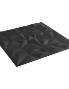vidaXL Fali panelek 24 db 50 x 50 cm Fekete XPS Hab