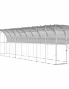 vidaXL Fali Tyúkól Ezüst 600 x 150 x 215 cm Horganyzott Acél