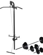 vidaXL falra szerelhető edzőtorony súlyzókészlettel 305 kg