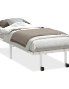 vidaXL fehér acél ágykeret matrac nélkül összecsukható 75x190 cm