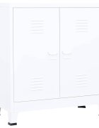 vidaXL fehér acél ipari tárolóláda 90 x 40 x 100 cm