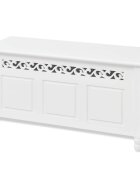 vidaXL Fehér MDF barokk stílusú tároló láda