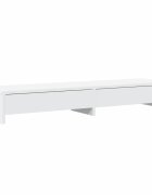 vidaXL fehér monitorállvány fiókokkal 100 x 27 x 15 cm rétegelt fa