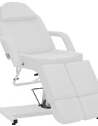 vidaXL fehér műbőr kozmetikai kezelőszék 180 x 62 x 78 cm