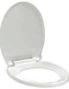 vidaXL fehér ovális WC-ülőke lassan csukódó fedéllel