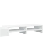 vidaXL fehér szerelt fa monitorállvány tárolóval 100 x 27 x 15 cm