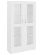 vidaXL fehér szerelt fa vitrinszekrény 825 x 305 x 150 cm