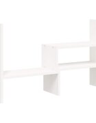 vidaXL fehér tömör fenyőfa monitorállvány (39-72) x 17 x 43 cm