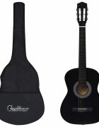 vidaXL fekete 3/4-es klasszikus gitár és tok kezdőknek 36
