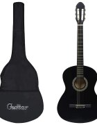 vidaXL fekete 4/4-es klasszikus gitár kezdőknek tokkal 39