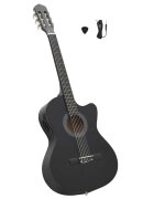 vidaXL fekete 6 húros klasszikus western cutaway gitár ekvalizerrel