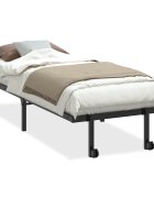 vidaXL fekete acél ágykeret matrac nélkül összecsukható 75x190 cm