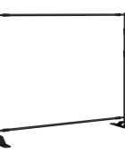vidaXL fekete acél háttérállvány 254x243 cm